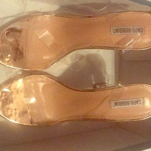 Clear Fashion Nova Block Heels